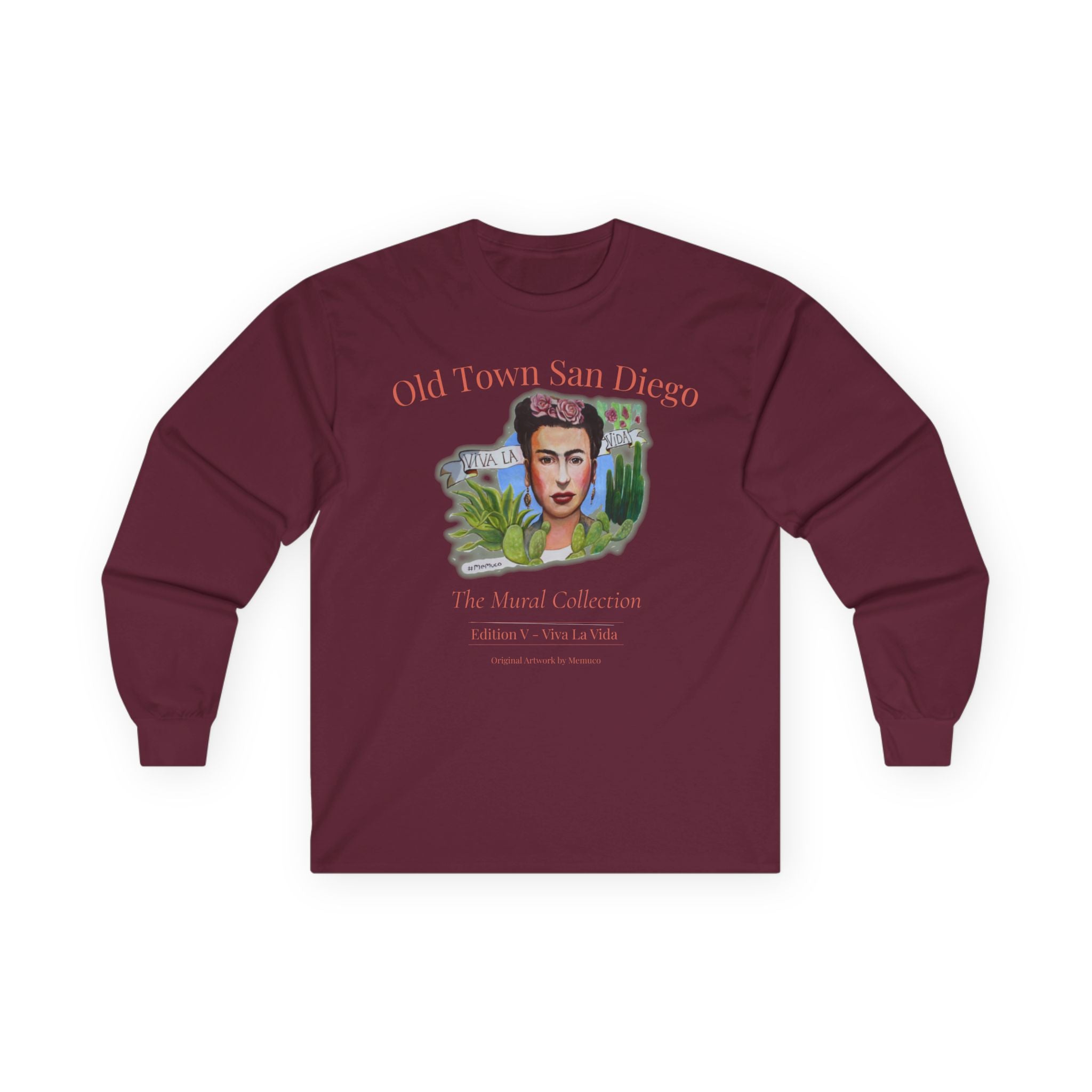 Old Town San Diego Graphic Long Sleeve Tee — Vintage Travel Portrait Shirt