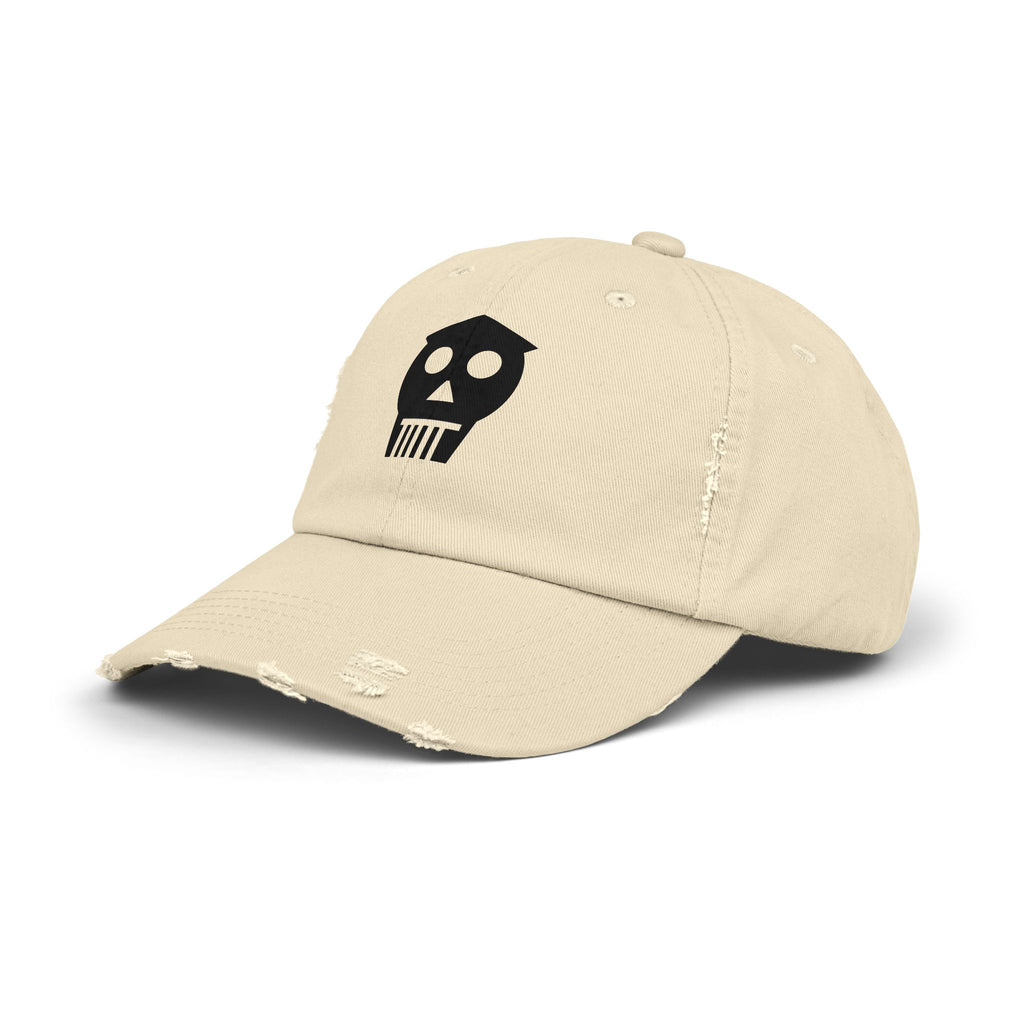 Skull Crest Distressed Cap — Vintage Skull Baseball Hat