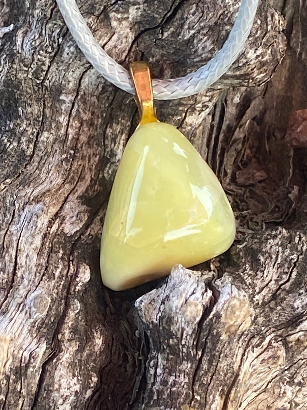 Natural Green Opal Pendant gemstone pendant, handcrafted jewelry featuring polished stone with unique color and mineral patterns