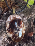 Natural Butte Creek Agate Pendant gemstone pendant, handcrafted jewelry featuring polished stone with unique color and mineral patterns