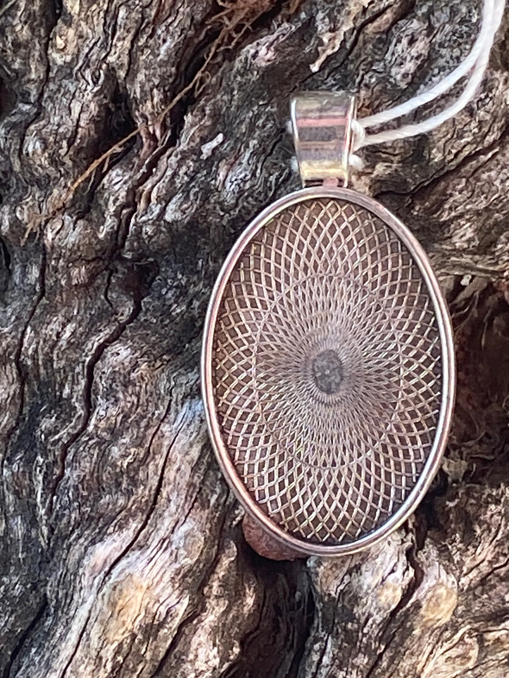 Natural Fossilized Palmtree Pendant gemstone pendant, handcrafted jewelry featuring polished stone with unique color and mineral patterns