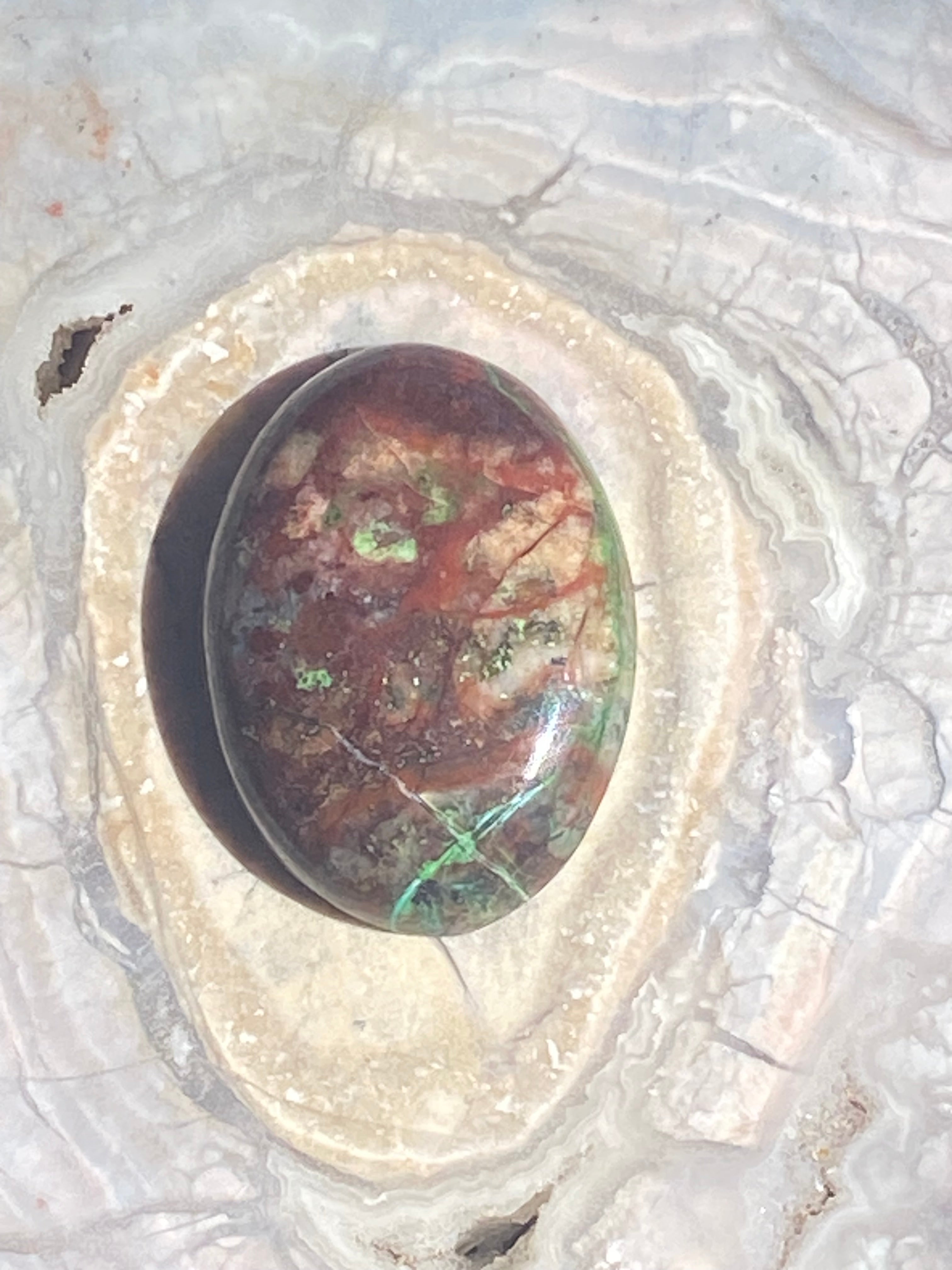 Chrysocolla Quartz Turtle Pendant alternate view 3