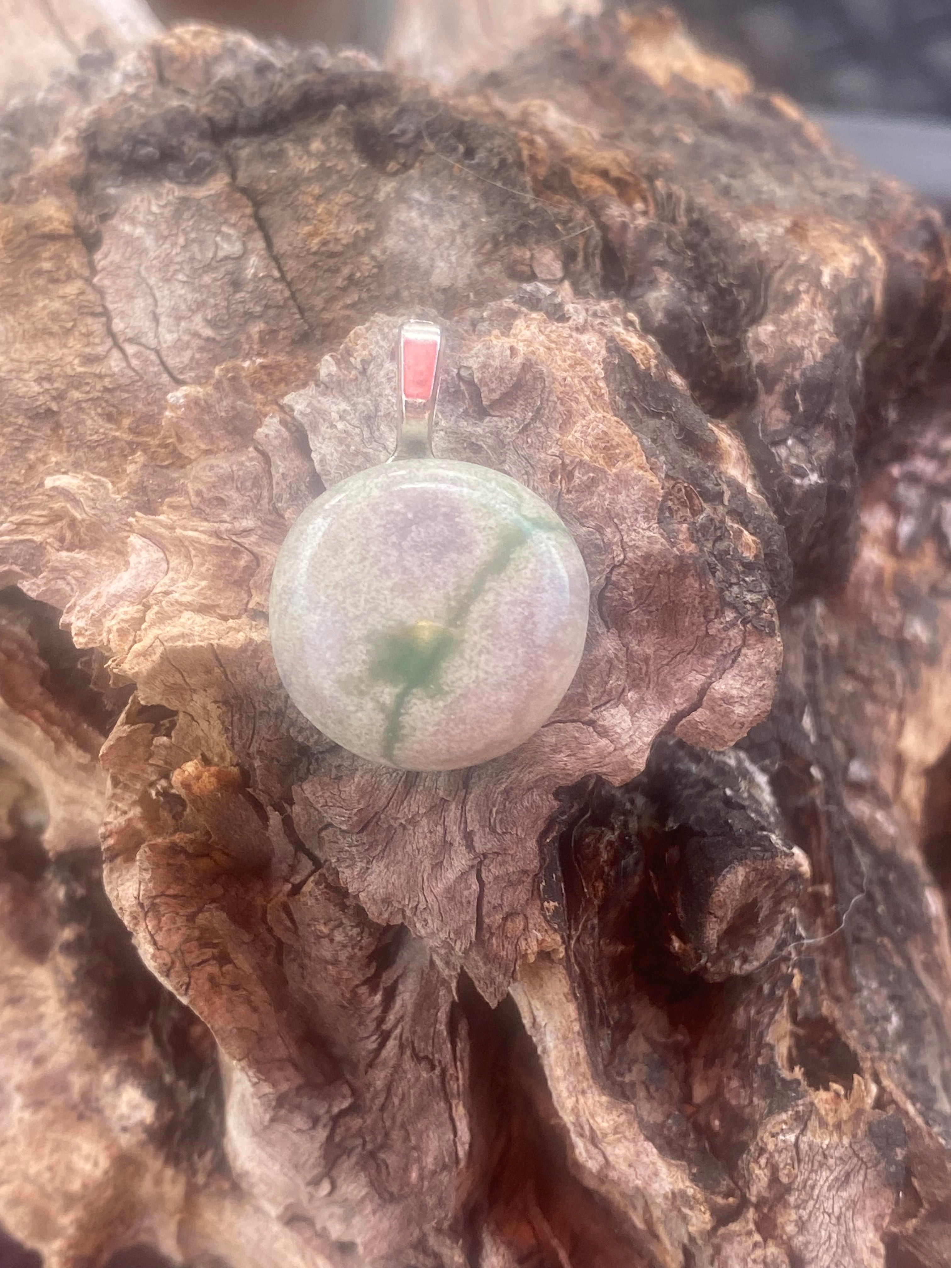 Natural Verasite  Pendant gemstone pendant, handcrafted jewelry featuring polished stone with unique color and mineral patterns