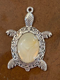 Banded Agate Turtle Pendant