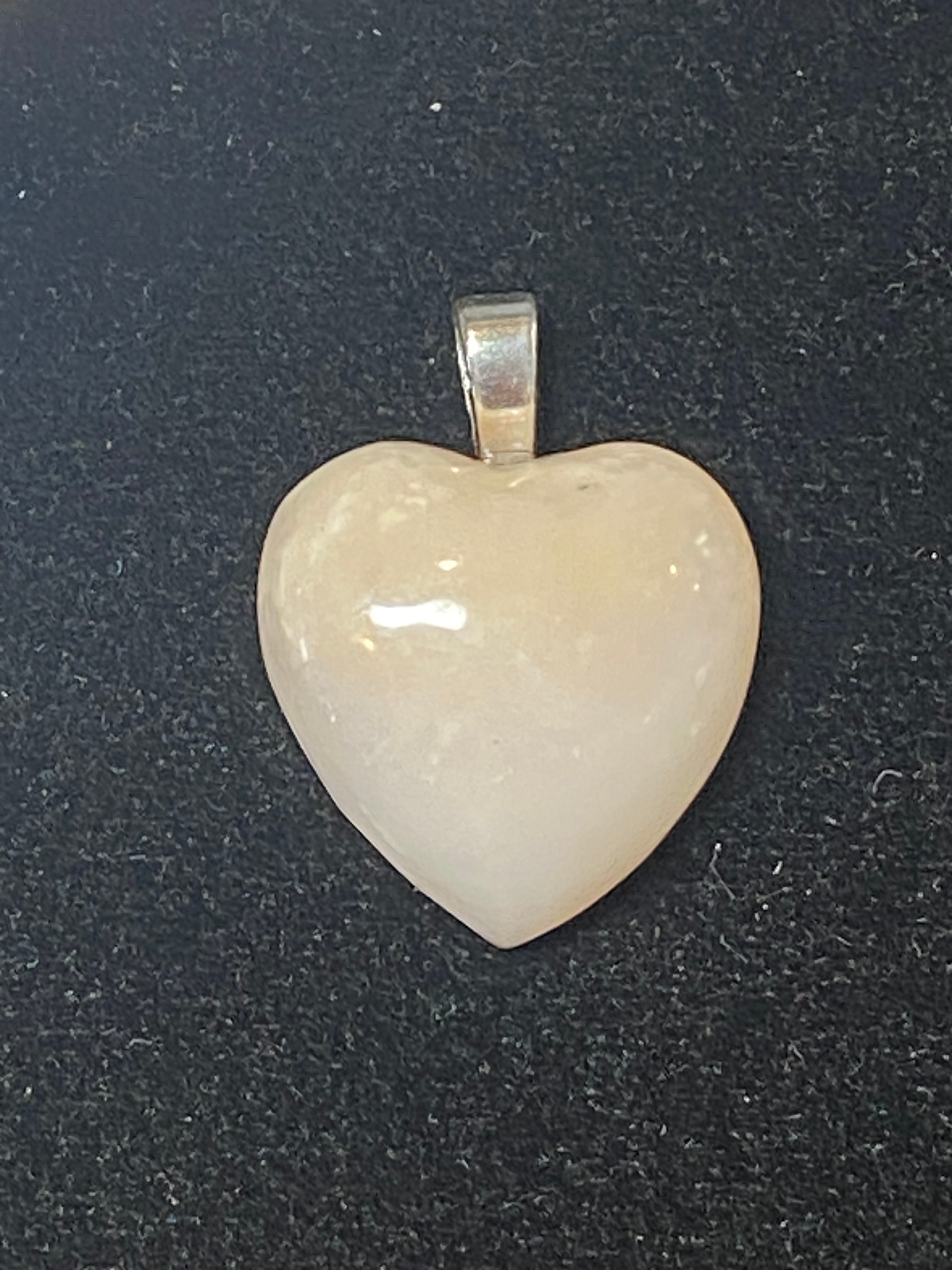 Pink Opal Heart Pendant