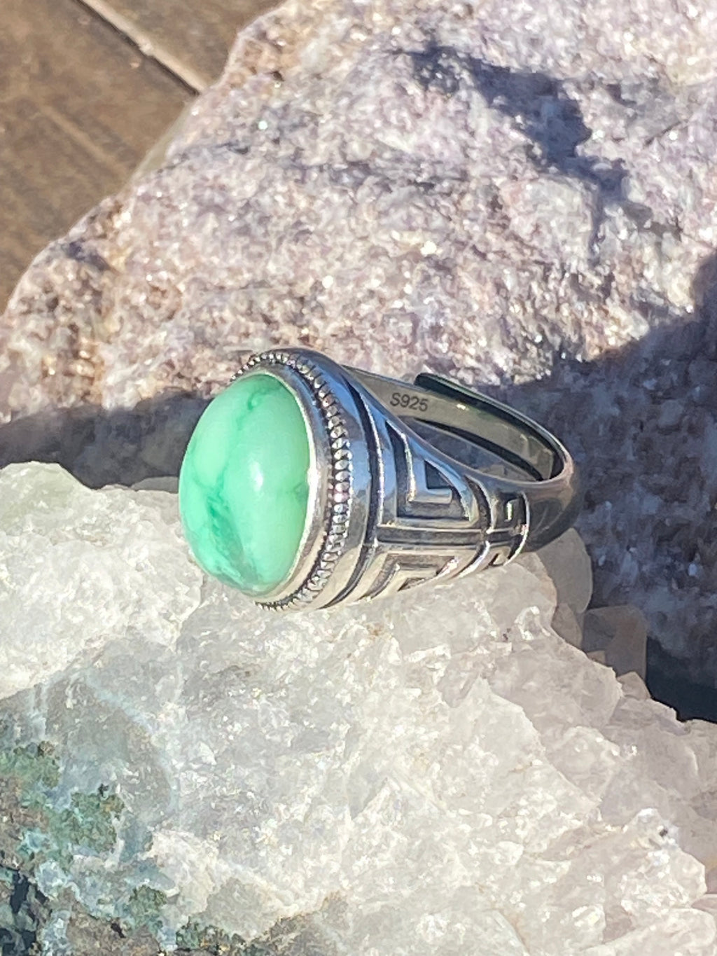 Sterling Silver Chrysoprase Ring alternate view 5