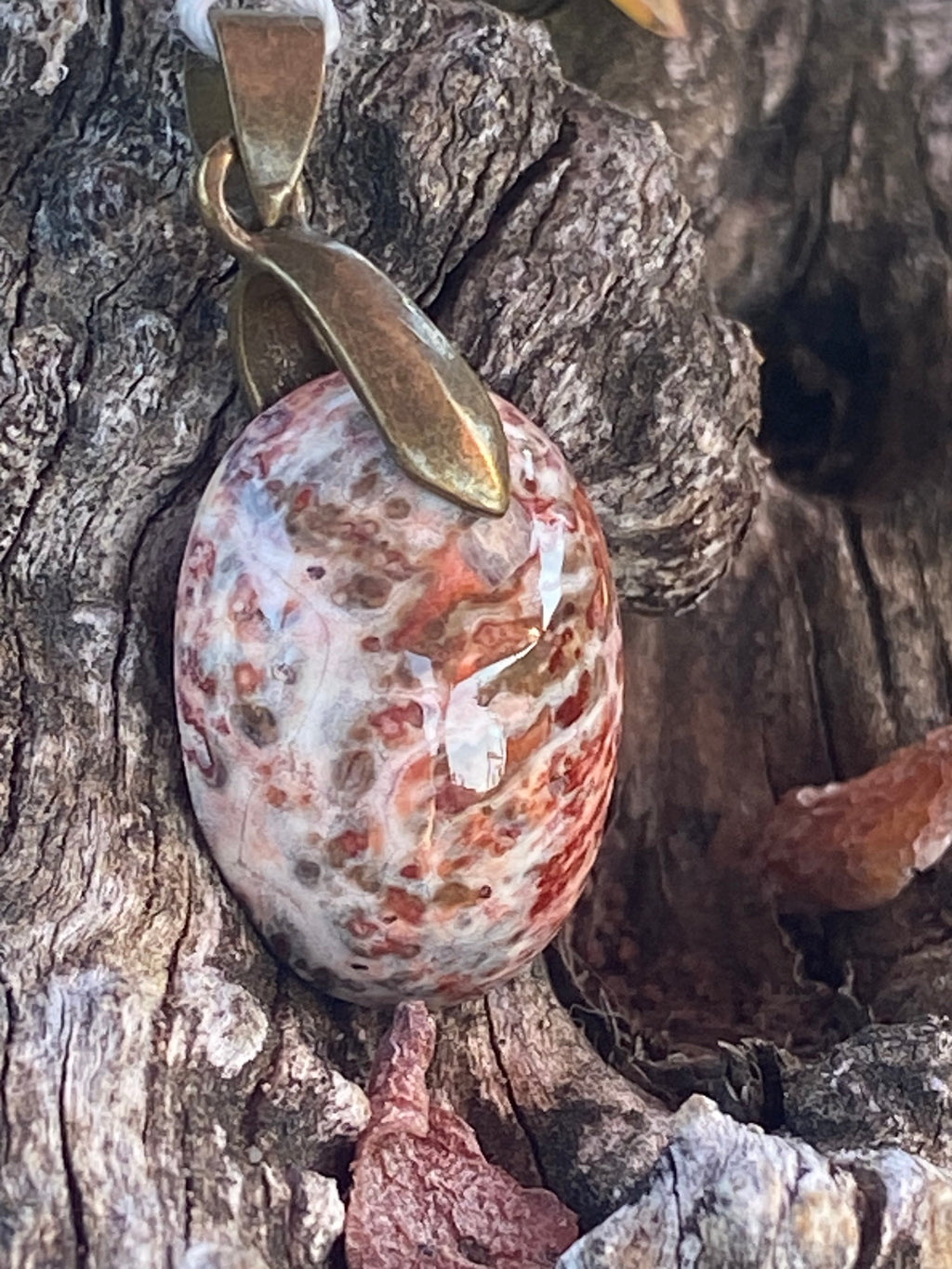 Natural Mookaite Pendant gemstone pendant, handcrafted jewelry featuring polished stone with unique color and mineral patterns