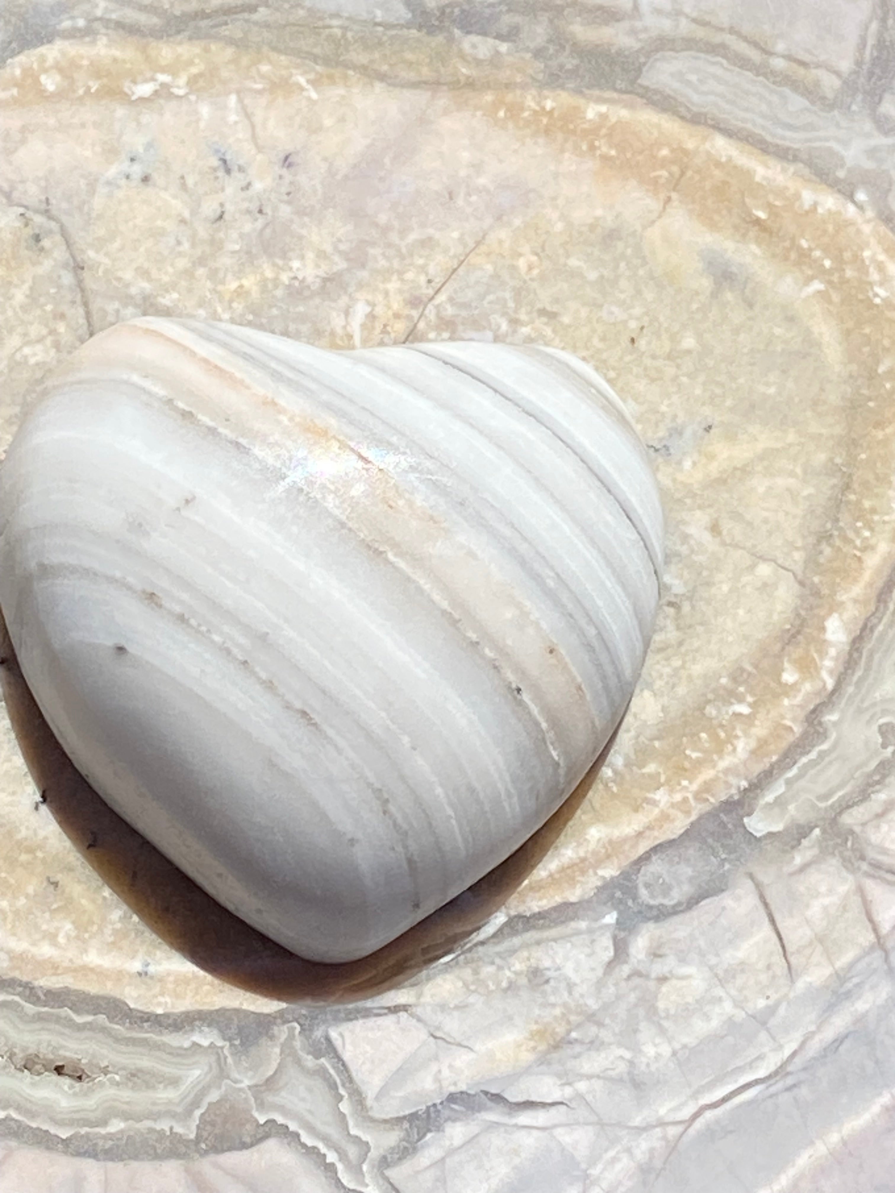 Banded Agate Heart alternate view 2