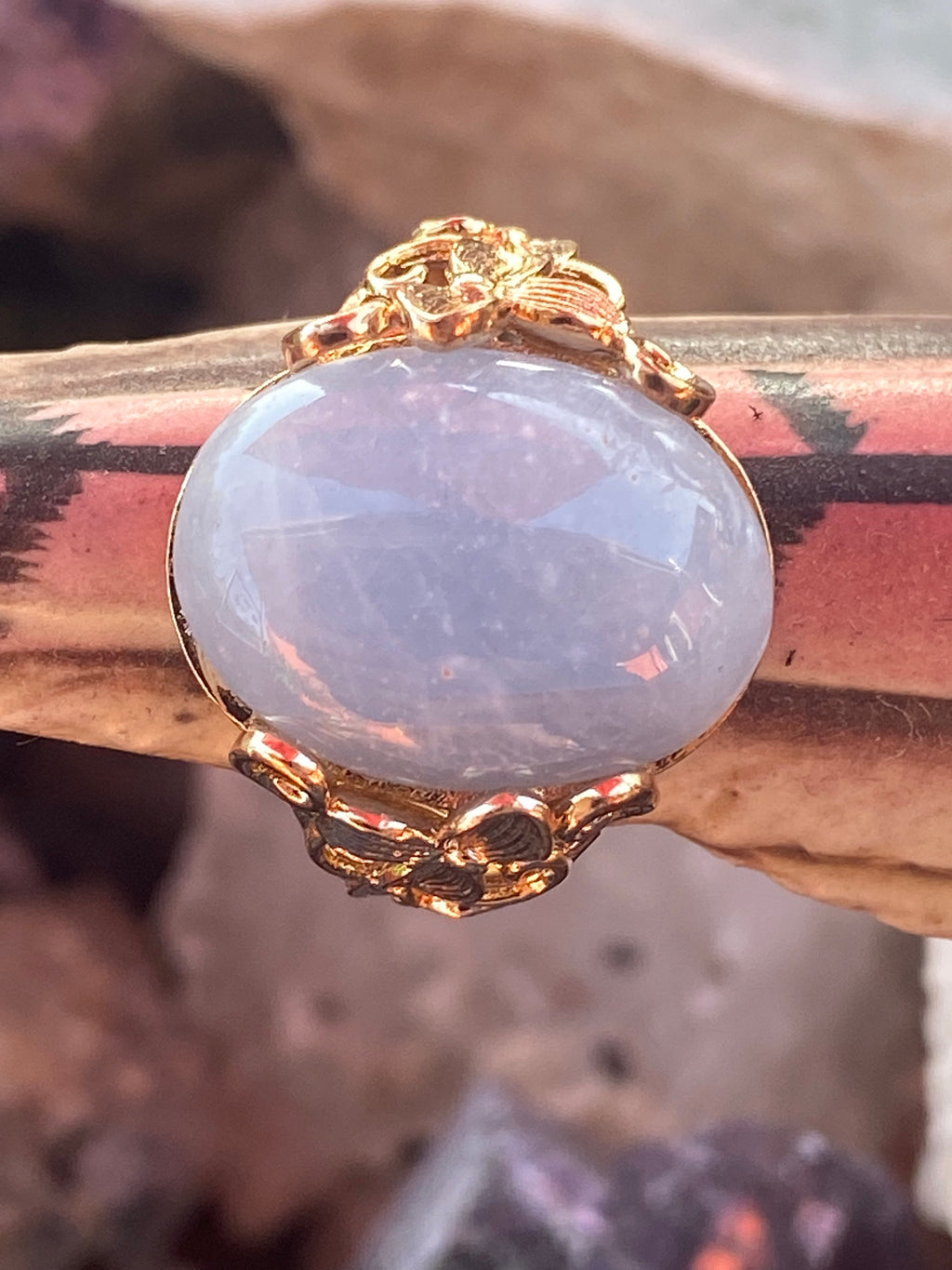 Natural Aquamarine on gold plated band gemstone jewelry featuring polished stone with distinctive color, pattern, and handcrafted craftsmanship