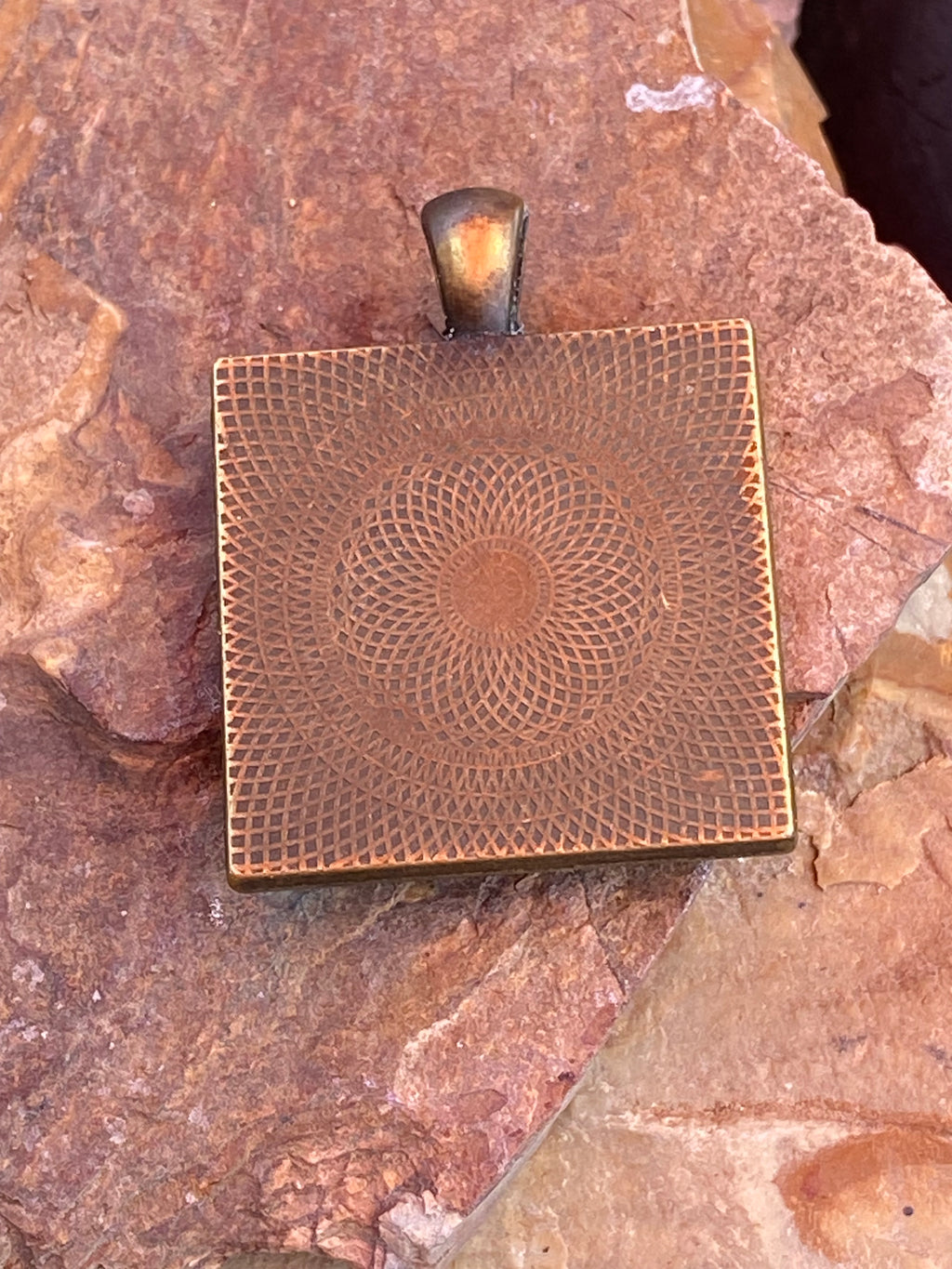Natural Unakite Pendant gemstone pendant, handcrafted jewelry featuring polished stone with unique color and mineral patterns