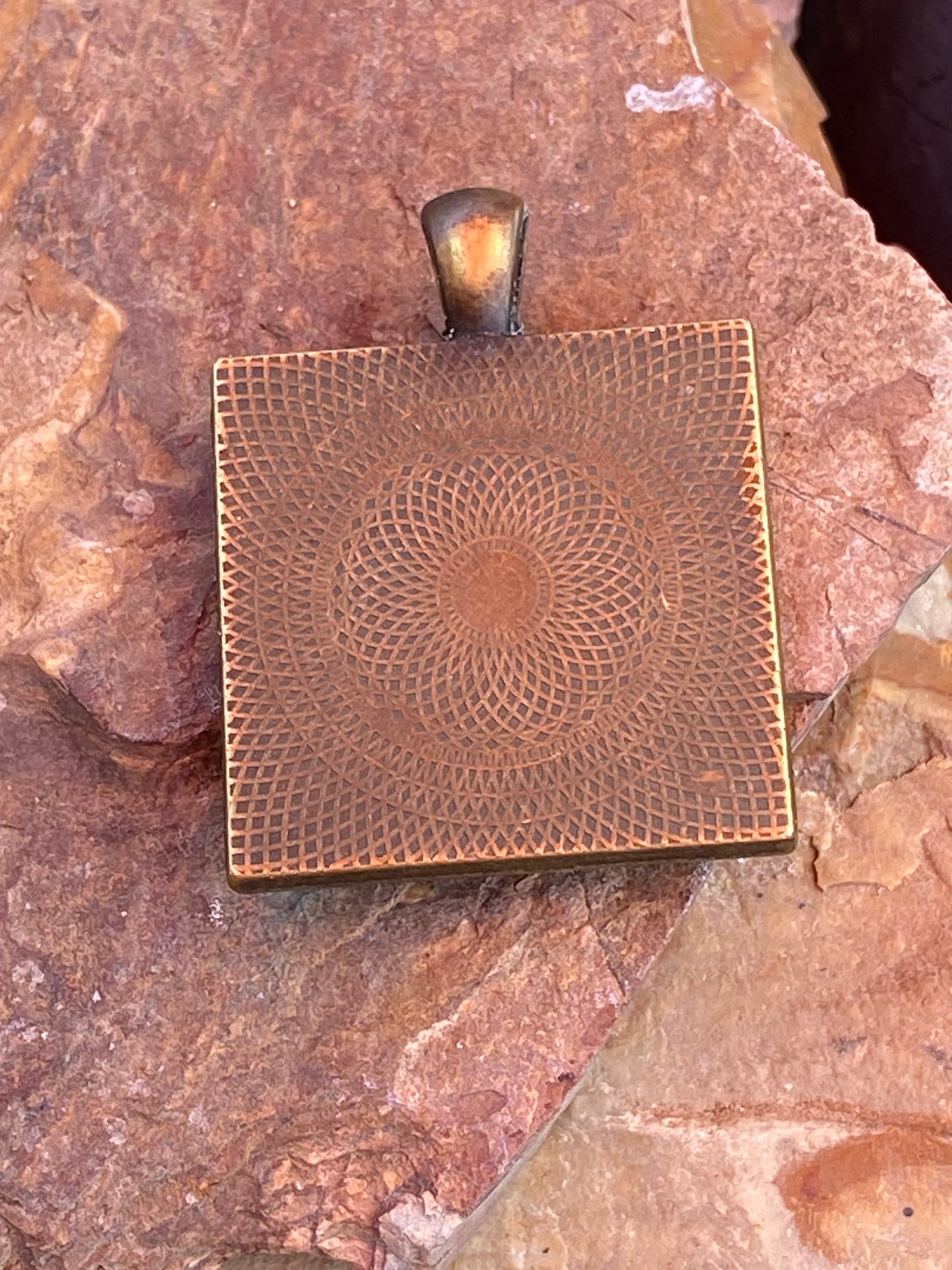 Natural Unakite Pendant gemstone pendant, handcrafted jewelry featuring polished stone with unique color and mineral patterns