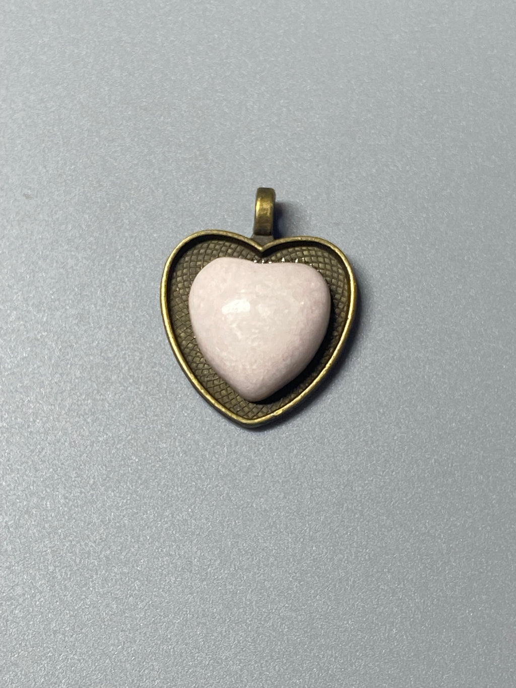 Pink Opal Heart Pendant