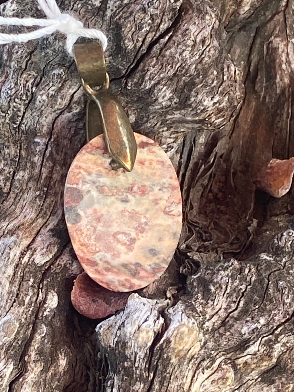 Natural Mookaite Pendant gemstone pendant, handcrafted jewelry featuring polished stone with unique color and mineral patterns