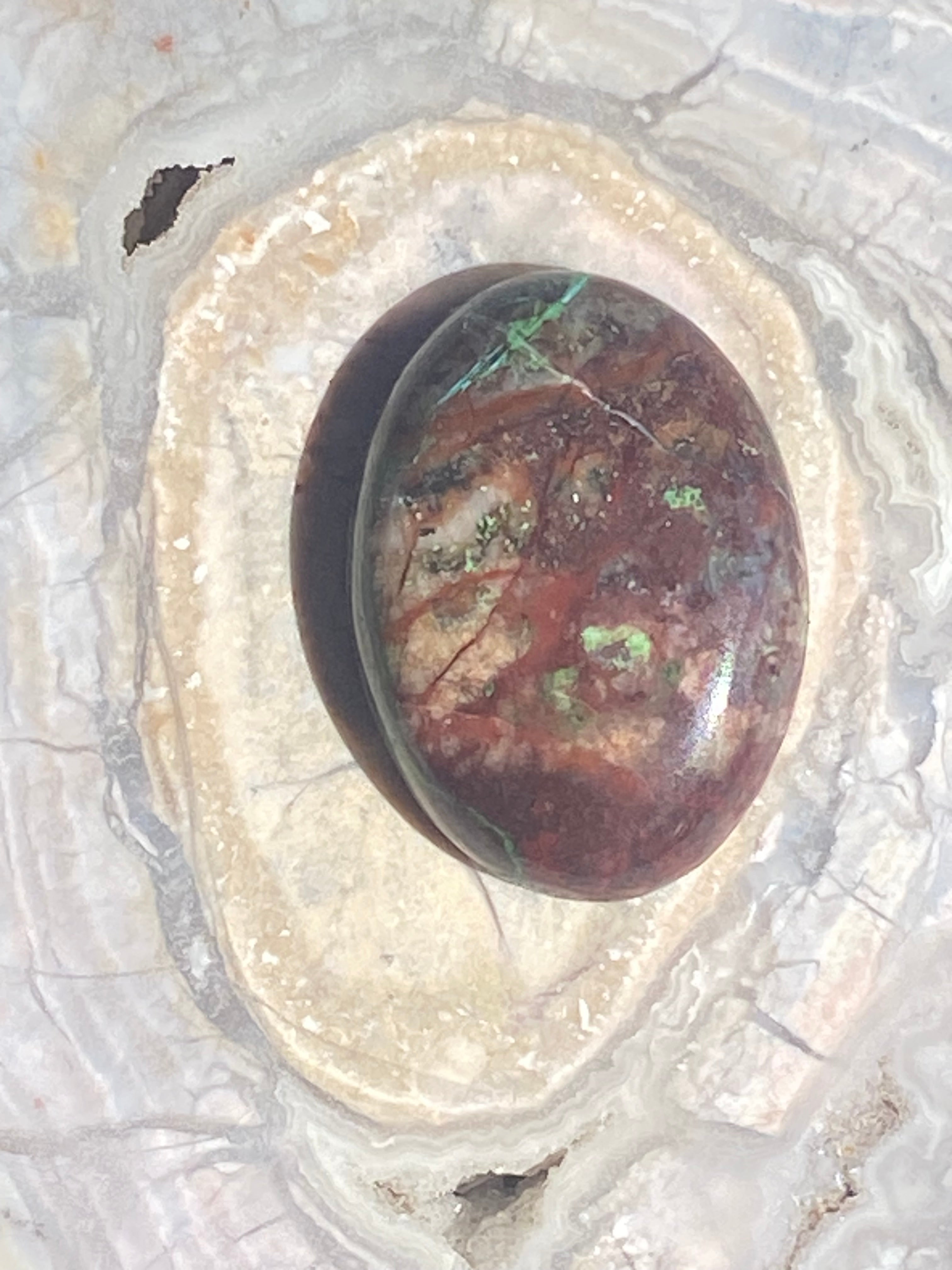 Chrysocolla Quartz Turtle Pendant alternate view 2