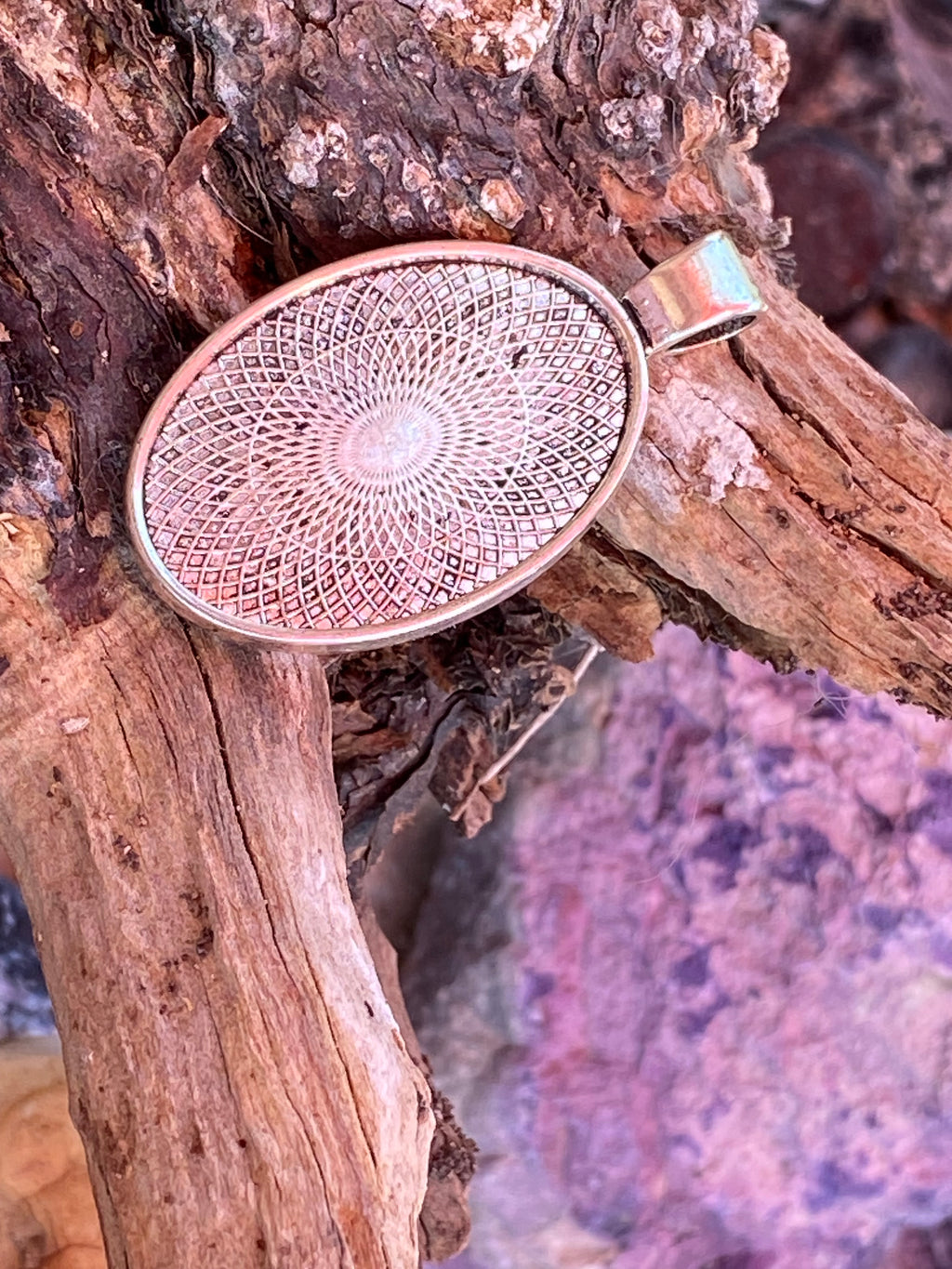 Natural Pink Opal Pendant gemstone pendant, handcrafted jewelry featuring polished stone with unique color and mineral patterns