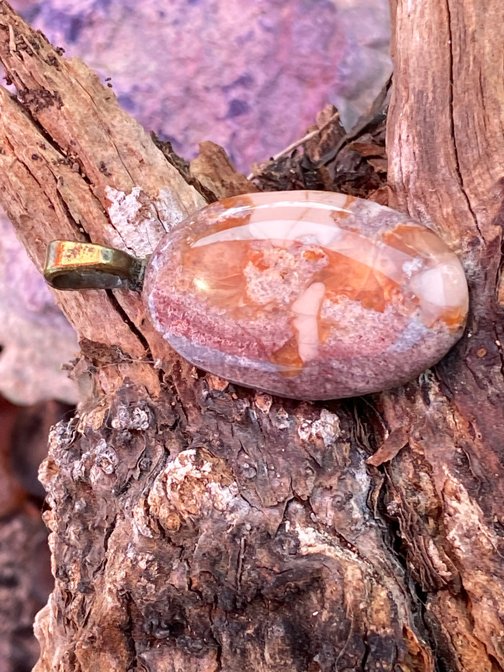 Natural New Mexico Jasper "Surfer" Pendant gemstone pendant, handcrafted jewelry featuring polished stone with unique color and mineral patterns