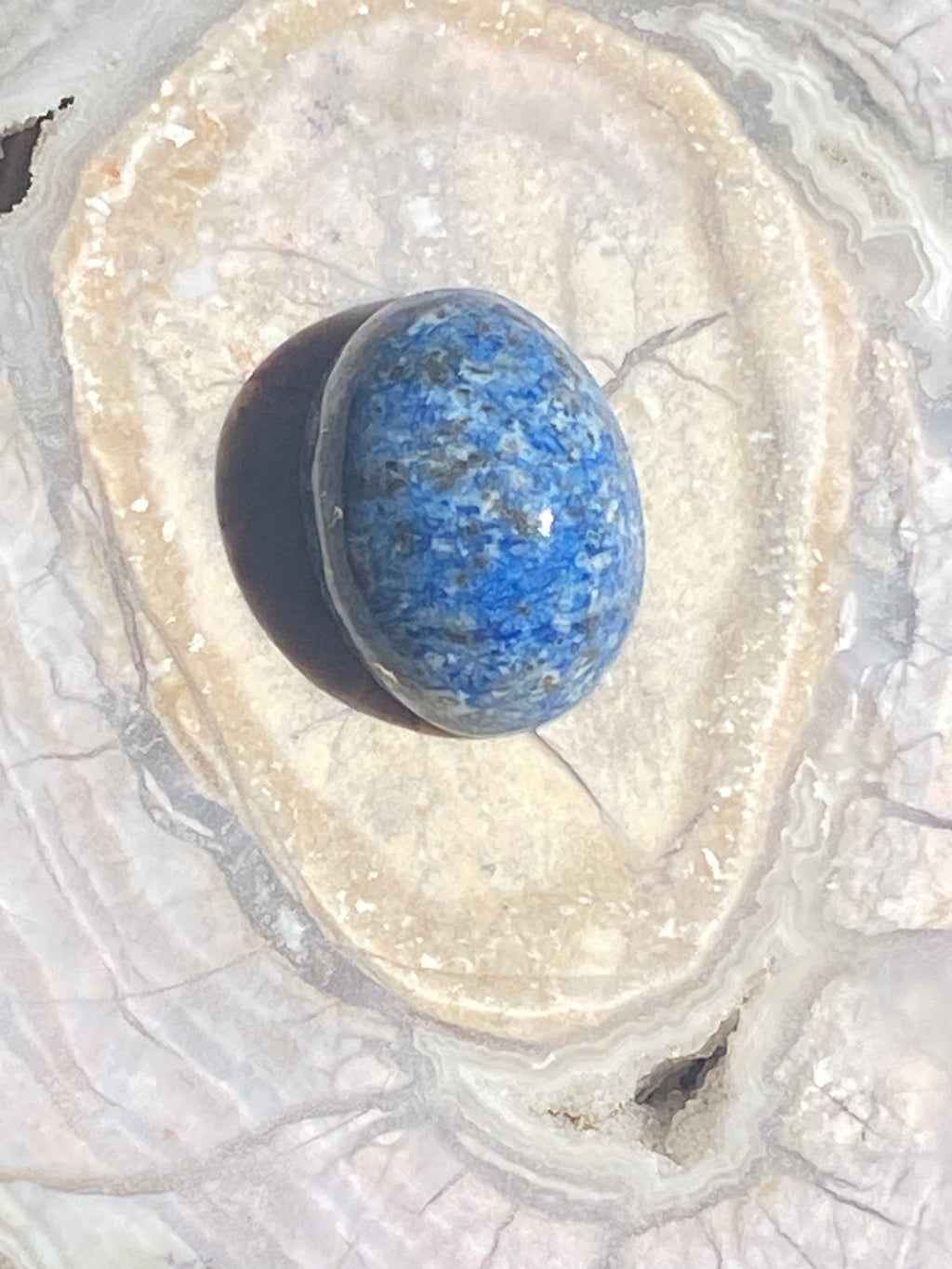Handcrafted Lapis Lazuli Pendant in Silver Frame alternate view 2