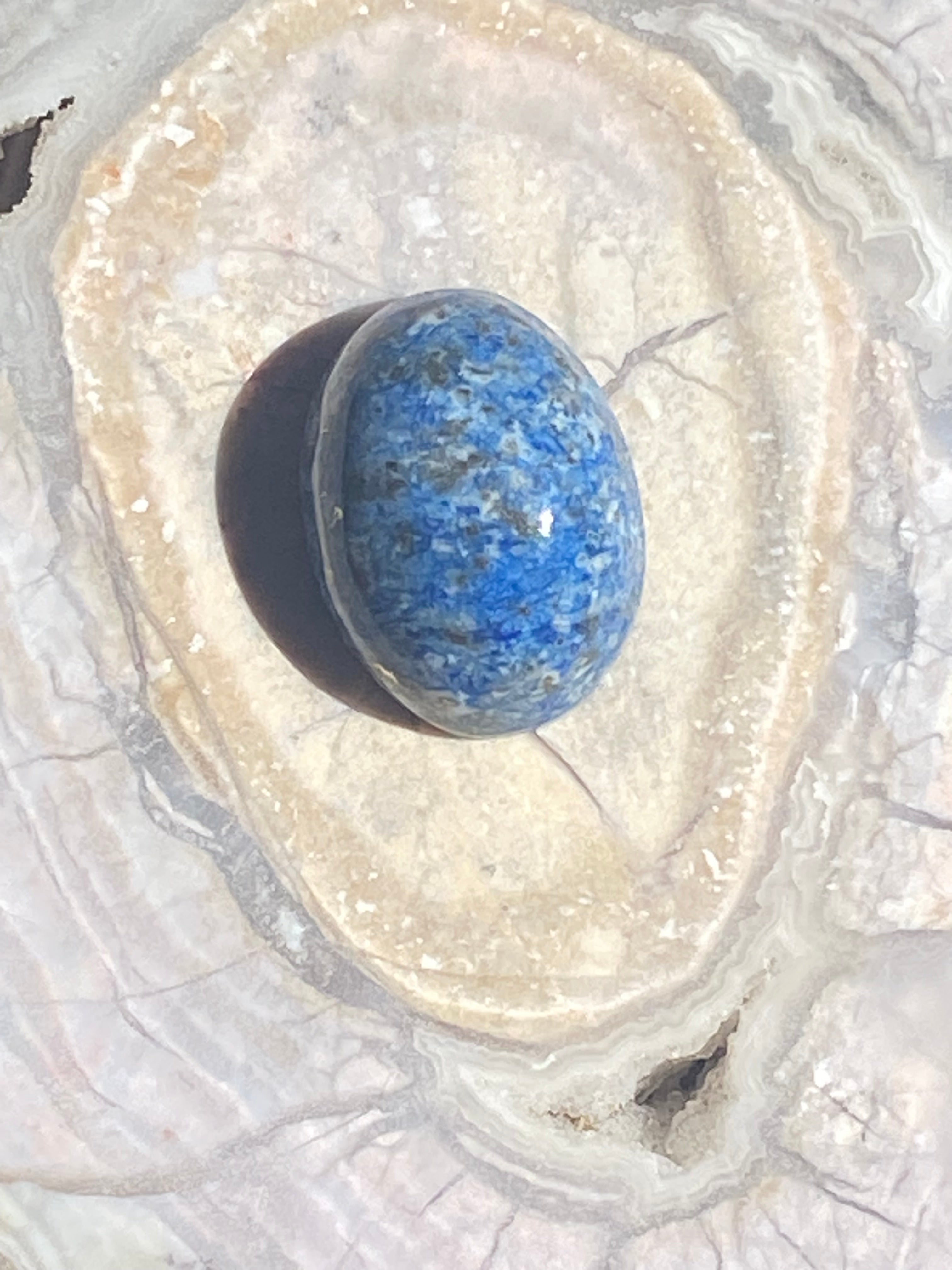 Handcrafted Lapis Lazuli Pendant in Silver Frame alternate view 2