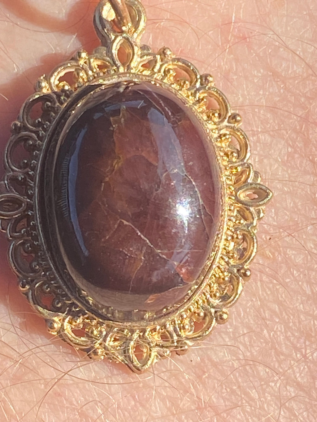 Natural Garnet Rhodolite Pendant gemstone pendant, handcrafted jewelry featuring polished stone with unique color and mineral patterns