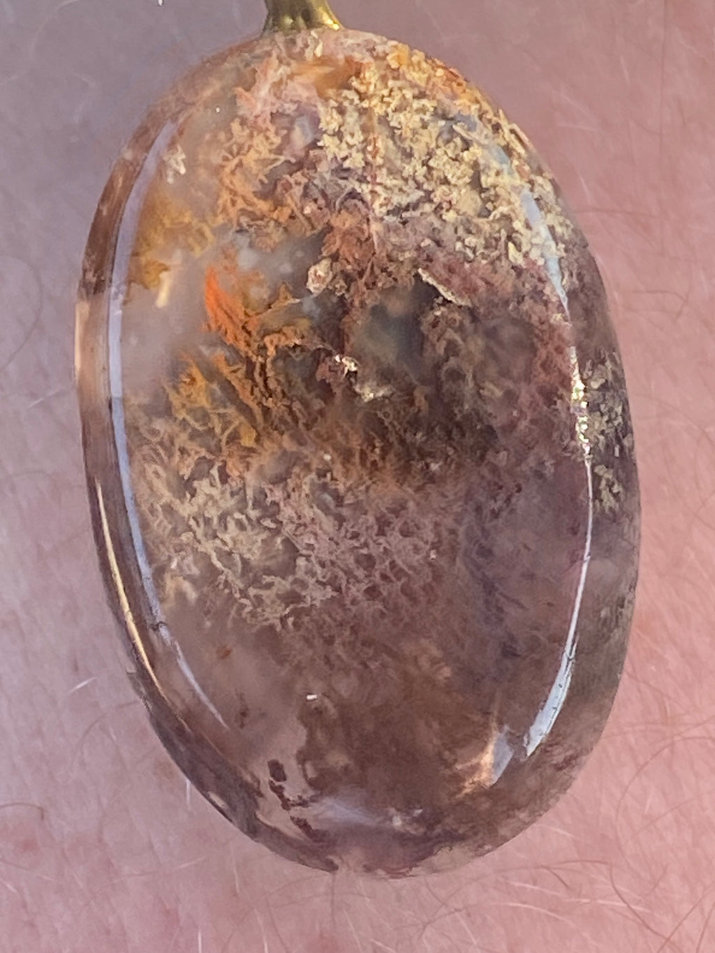 Natural Moss Agate Pendant gemstone pendant, handcrafted jewelry featuring polished stone with unique color and mineral patterns