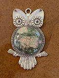 Nevada Lapis Owl Pendant