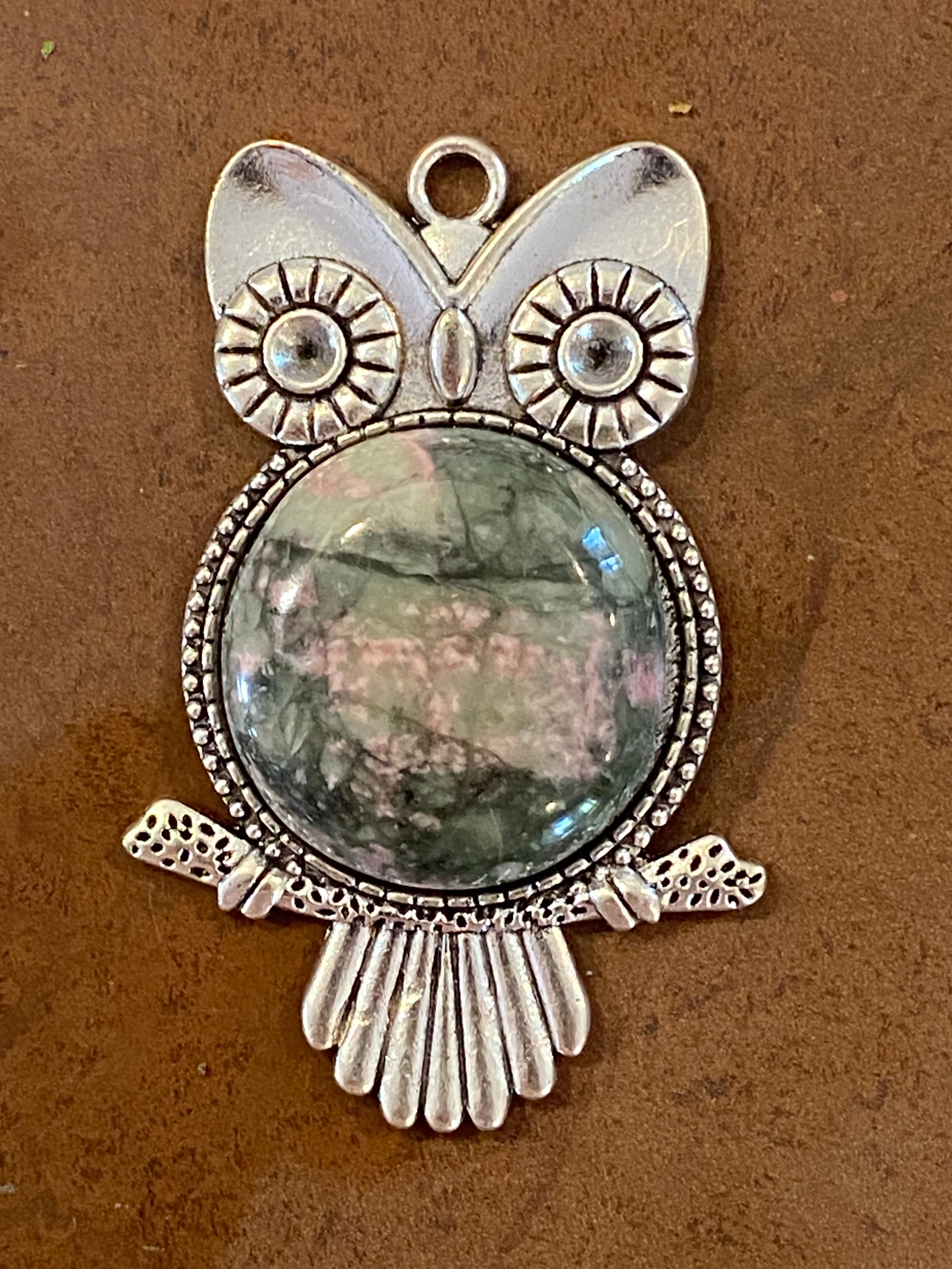 Nevada Lapis Owl Pendant