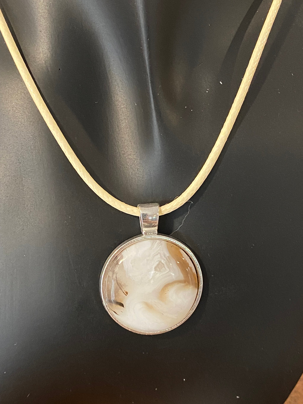 Natural Montana Agate Pendant gemstone pendant, handcrafted jewelry featuring polished stone with unique color and mineral patterns