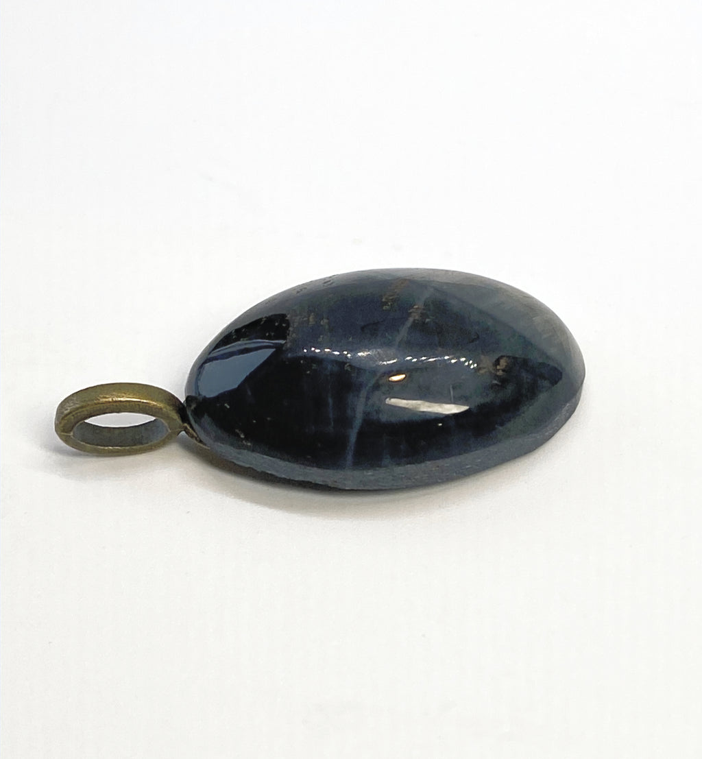 Natural Blue Tiger Eye  Pendent gemstone jewelry featuring polished stone with distinctive color, pattern, and handcrafted craftsmanship