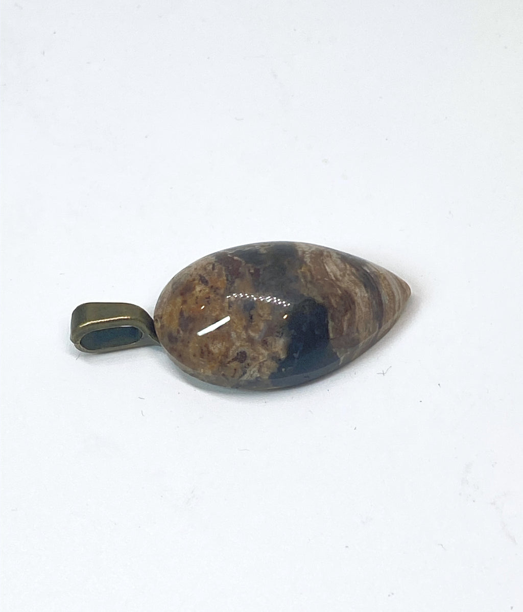 Natural Butte Creek Agate Pendent gemstone jewelry featuring polished stone with distinctive color, pattern, and handcrafted craftsmanship