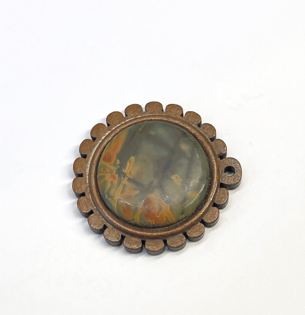 Natural Red Creek Jasper  Pendent gemstone jewelry featuring polished stone with distinctive color, pattern, and handcrafted craftsmanship