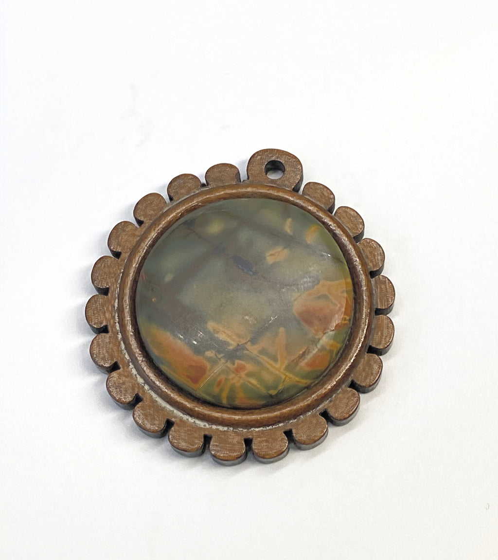 Natural Red Creek Jasper  Pendent gemstone jewelry featuring polished stone with distinctive color, pattern, and handcrafted craftsmanship
