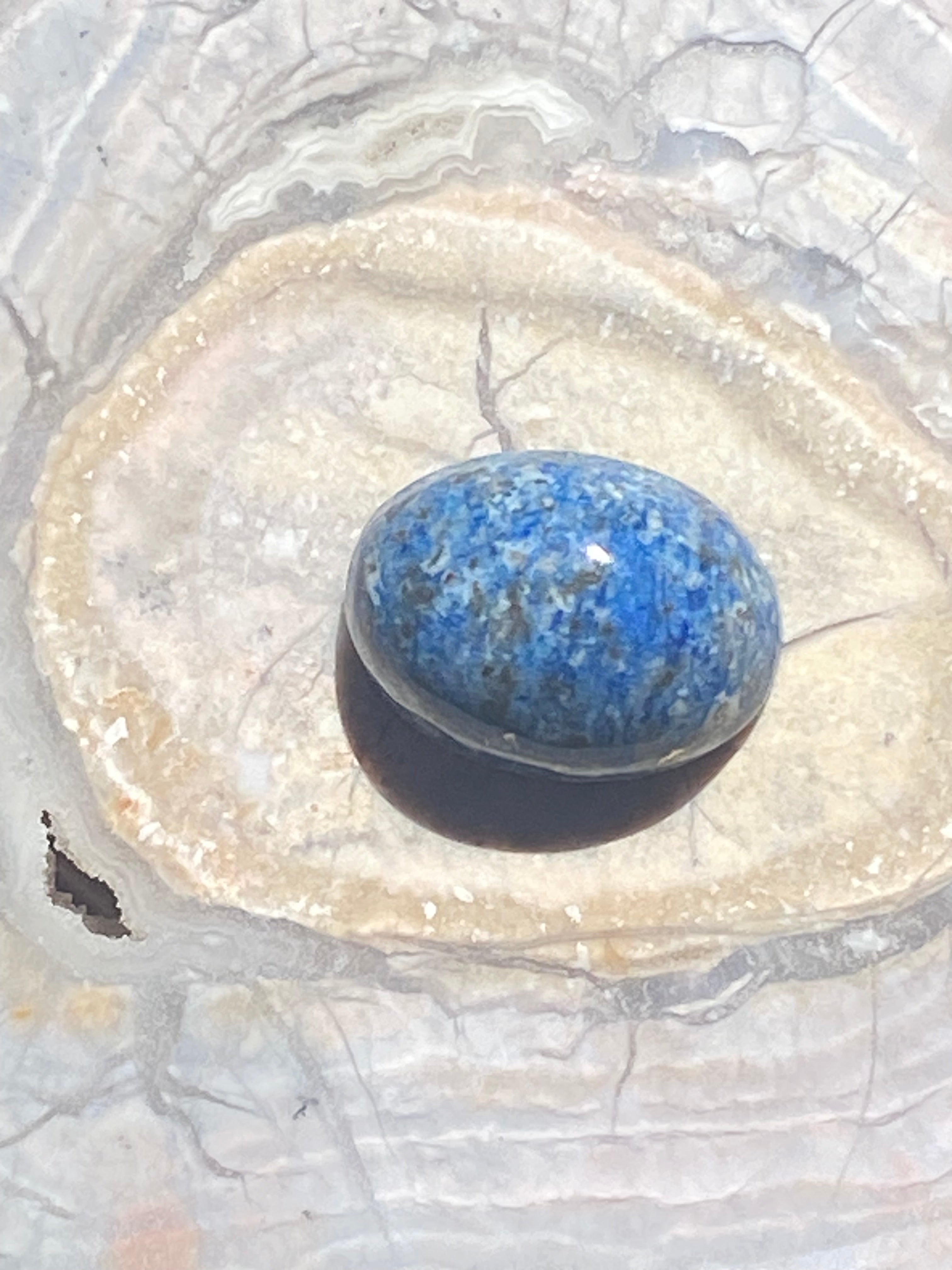 Handcrafted Lapis Lazuli Pendant in Silver Frame alternate view 3