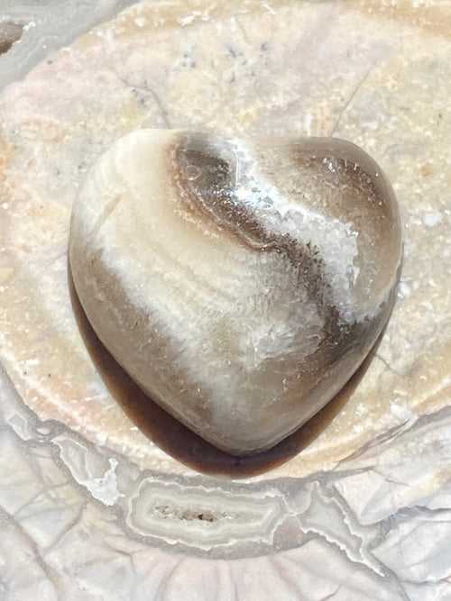 Banded Agate Heart alternate view 2
