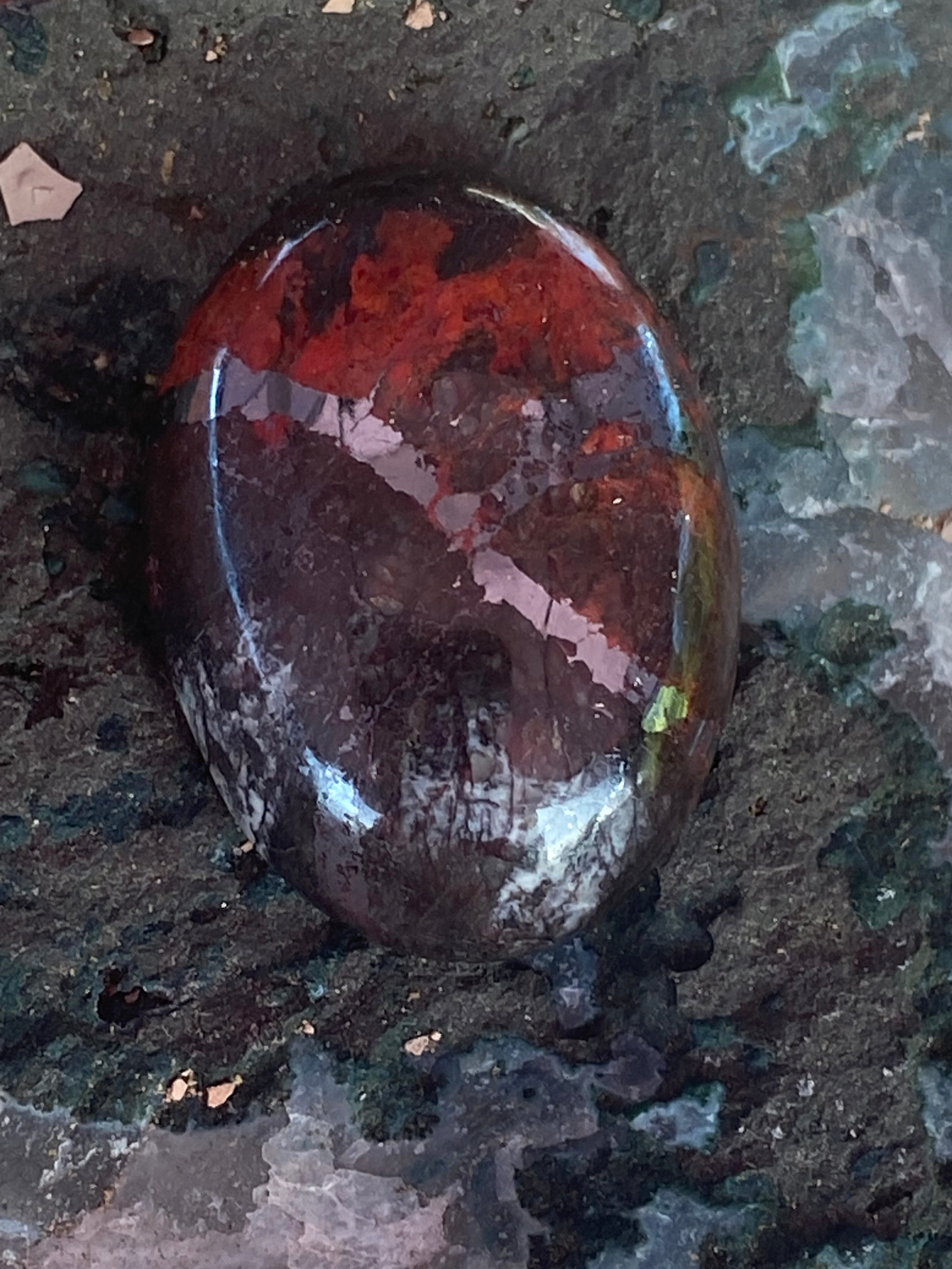 Chrysocolla with chalcocite (copper ore) alternate view 4