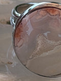 Natural Bubblegum Agate Classic Gemstone Ring
